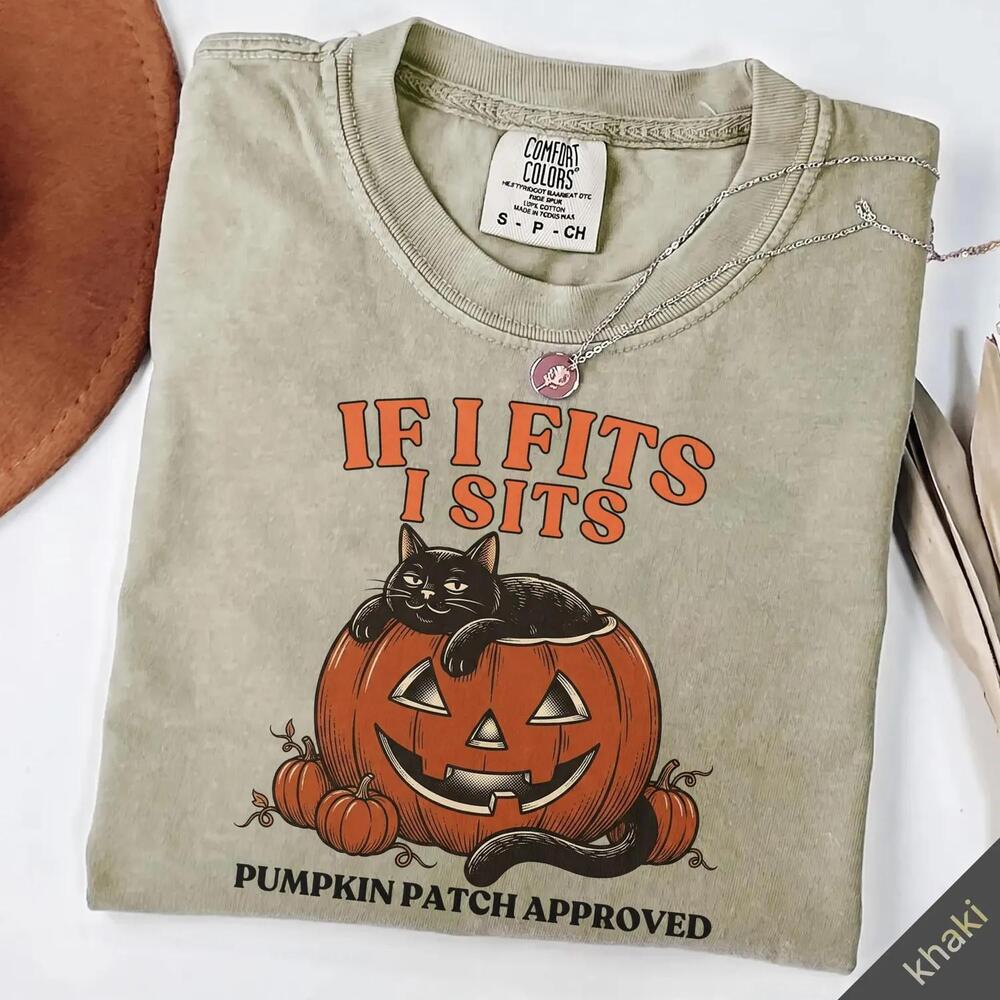 Halloween Cat Pumpkin Patch Shirt, Black Cat Halloween Women Shirt